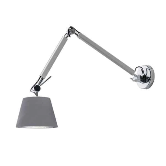 Kinkiet ZYTA WALL S ALU grey AZ2295+AZ2601 śr.26cm AZZARDO