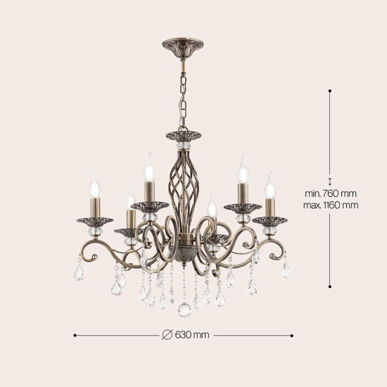 Lampa wisząca Grace RC247-PL-06-R Maytoni - zdjęcie dodatkowe 3