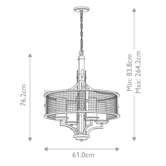Żyrandol Ahrendale – 4 źródła światła KL-AHRENDALE4 Elstead Lighting