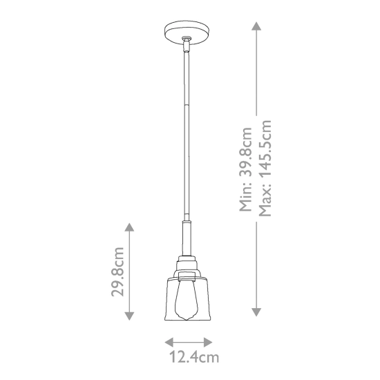Lampa wisząca Aivian – 1 źródło światła KL-AIVIAN-P-WBR Elstead Lighting