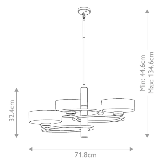 Żyrandol Aleeka – 3 źródła światła KL-ALEEKA3 Elstead Lighting