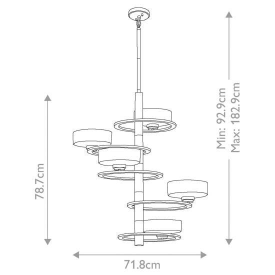 Żyrandol Aleeka – 5 źródeł światła KL-ALEEKA5A Elstead Lighting