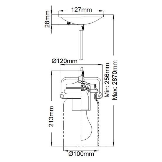 Mała lampa wisząca Brinley – 1 źródło światła – Szczotkowany nikiel KL-BRINLEY-MP-NI Elstead Lighting
