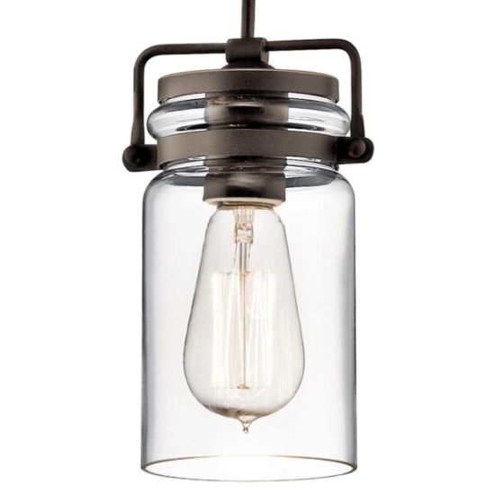 Mała lampa wisząca Brinley – 1 źródło światła – Stary brąz KL-BRINLEY-MP-OZ Elstead Lighting