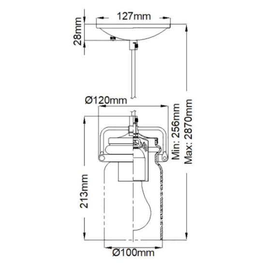 Mała lampa wisząca Brinley – 1 źródło światła – Stary brąz KL-BRINLEY-MP-OZ Elstead Lighting