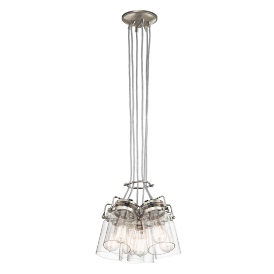 Lampa wisząca Brinley – 6 źródeł światła – Szczotkowany nikiel KL-BRINLEY6-NI Elstead Lighting