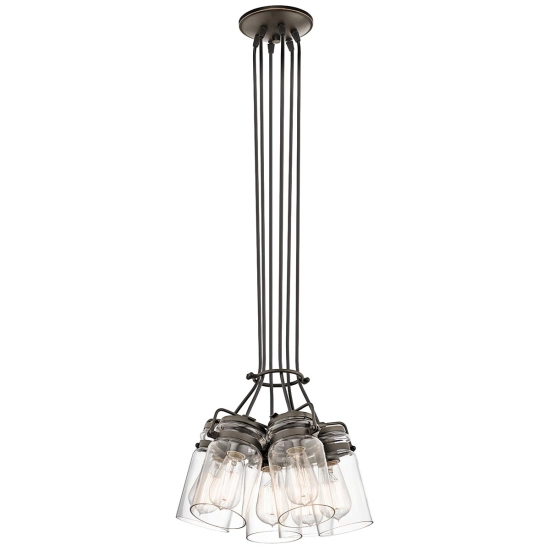 Lampa wisząca Brinley – 6 źródeł światła – Stary brąz KL-BRINLEY6-OZ Elstead Lighting