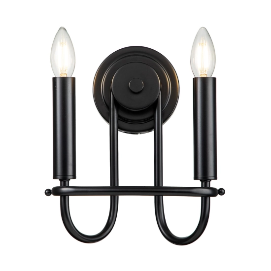 Kinkiet Capitol Hill – 2 źródła światła – Czarny KL-CAPITOL-HILL2-BLK Elstead Lighting
