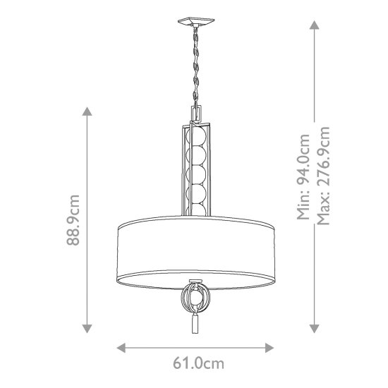 Lampa wisząca Celestial – 3 źródła światła KL-CELESTIAL-3P Elstead Lighting