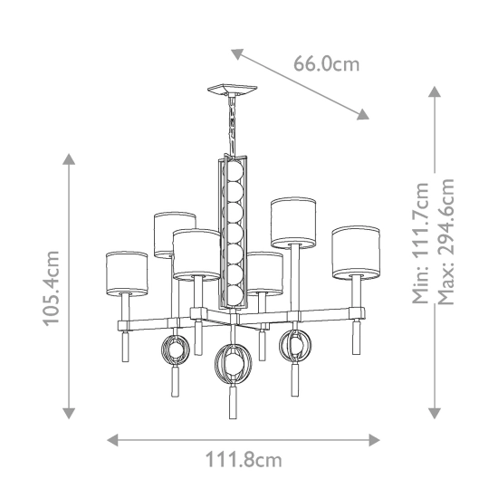 Żyrandol Celestial – 6 źródeł światła Elstead Lighting