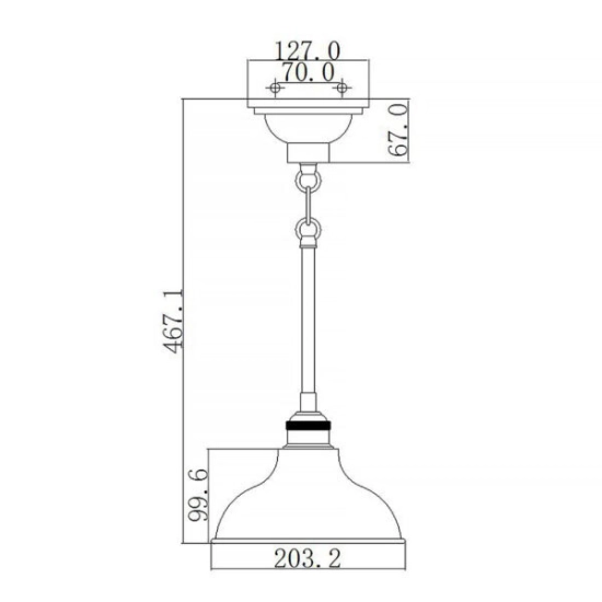 Mała lampa wisząca Cobson – 1 źródło światła – Naturalny mosiądz KL-COBSON-MP-BR Elstead Lighting