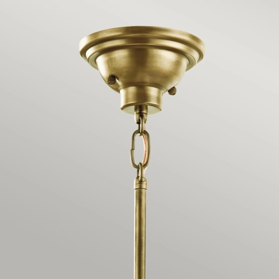 Mała lampa wisząca Cobson – 1 źródło światła – Naturalny mosiądz KL-COBSON-MP-BR Elstead Lighting