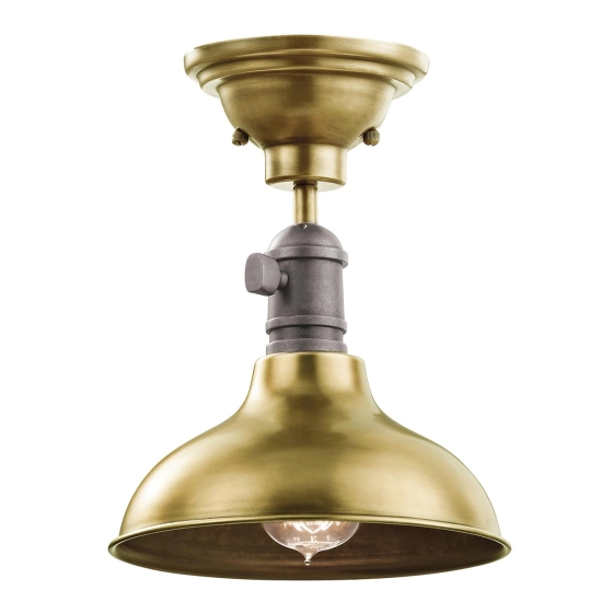 Mała lampa wisząca Cobson – 1 źródło światła – Naturalny mosiądz KL-COBSON-MP-BR Elstead Lighting