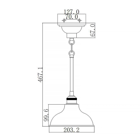 Mała lampa wisząca Cobson – 1 źródło światła – Polerowany nikiel KL-COBSON-MP-PN Elstead Lighting