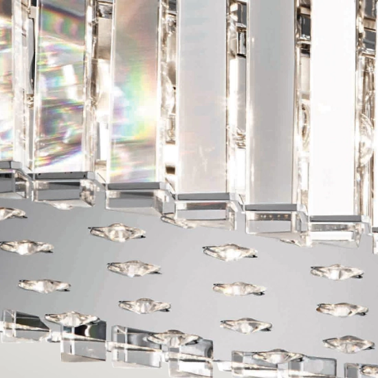 Owalna lampa wisząca Crystal Skye – 12 źródeł światła KL-CRYSTAL-SKYE-I-L Elstead Lighting