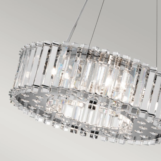 Lampa wisząca Crystal Skye – 6 źródeł światła KL-CRYSTAL-SKYE-P-A Elstead Lighting