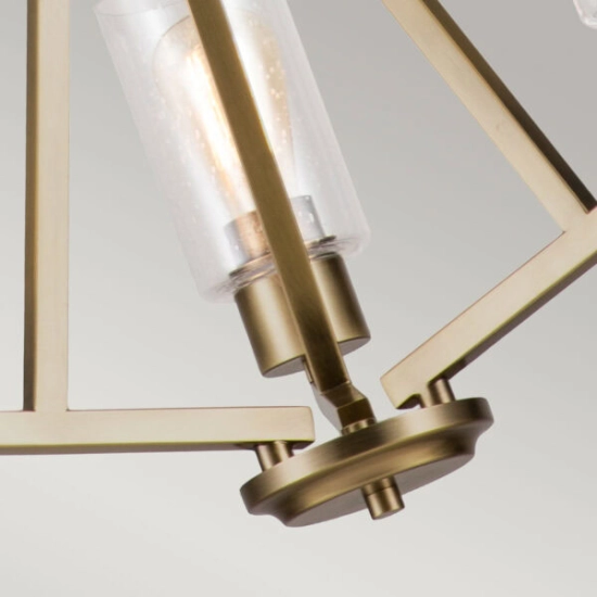 Żyrandol Deryn – 3 źródła światła – Naturalny mosiądz KL-DERYN3-NBR Elstead Lighting