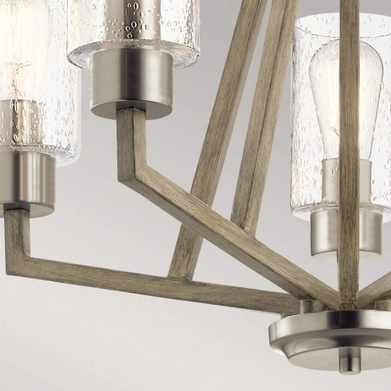 Żyrandol Deryn – 5 źródeł światła – Postarzana antyczna szarość KL-DERYN5-DAG Elstead Lighting