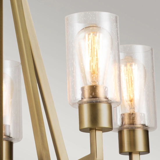 Żyrandol Deryn – 5 źródeł światła – Naturalny mosiądz KL-DERYN5-NBR Elstead Lighting
