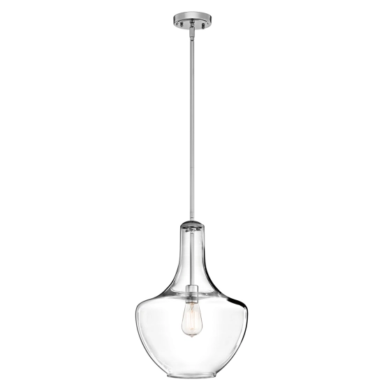 kinkiecik.pl Lampa wisząca Everly – 1 źródło światła – Chrom KL-EVERLY-P-M-CH Elstead Lighting