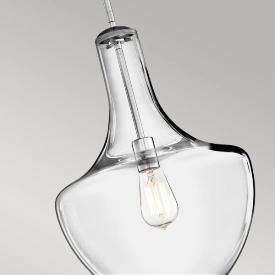 Lampa wisząca Everly – 1 źródło światła – Chrom KL-EVERLY-P-M-CH Elstead Lighting