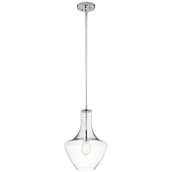 kinkiecik.pl Mała lampa wisząca Everly – 1 źródło światła – Chrom KL-EVERLY-P-S-CH Elstead Lighting