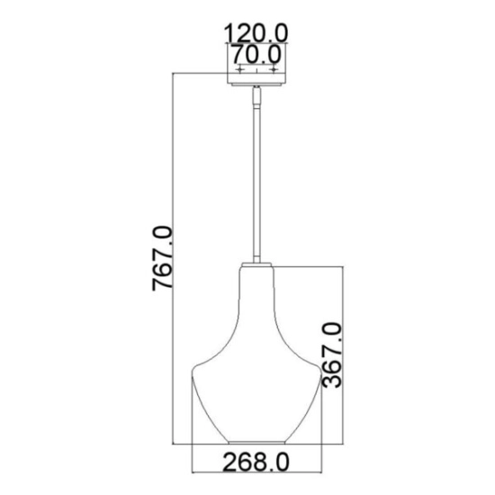 Mała lampa wisząca Everly – 1 źródło światła – Chrom KL-EVERLY-P-S-CH Elstead Lighting