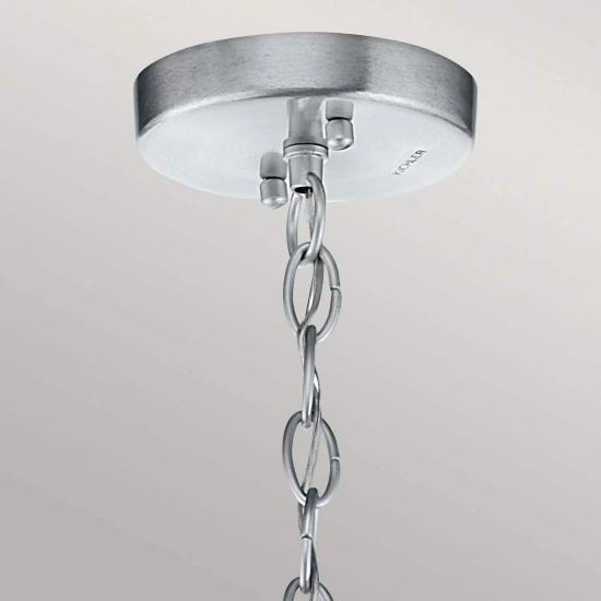 Latarnia wisząca Grand Bank – 1 źródło światła – Postarzana antyczna szarość / Szczotkowane aluminium KL-GRAND-BANK-P-DAGElstead Lighting