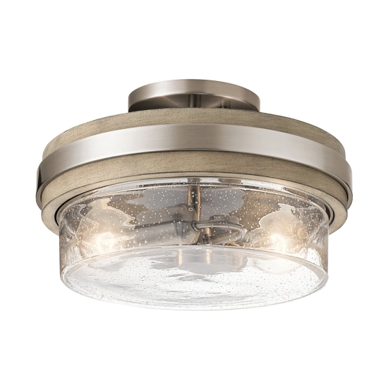 Półplafon Grand Bank – 2 źródła światła – Postarzana antyczna szarość KL-GRAND-BANK-SF Elstead Lighting