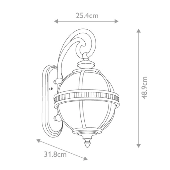 Latarnia naścienna Halleron – 2 źródła światła KL-HALLERON-2S Elstead Lighting