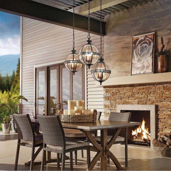 Latarnia wisząca Halleron – 3 źródła światła KL-HALLERON-8M Elstead Lighting