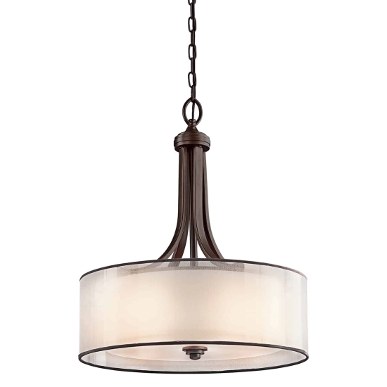 kinkiecik.pl Duża lampa wisząca Lacey – 4 źródła światła – Ciepły ciemny brąz KL-LACEY-P-L-MB Elstead Lighting