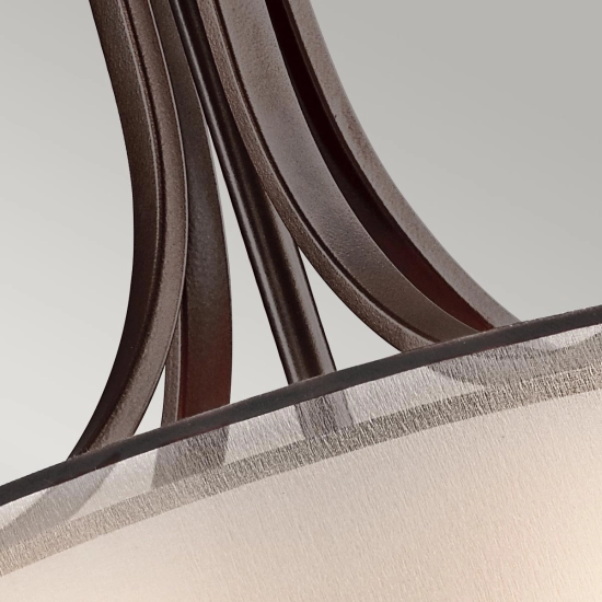 Duża lampa wisząca Lacey – 4 źródła światła – Ciepły ciemny brąz KL-LACEY-P-L-MB Elstead Lighting