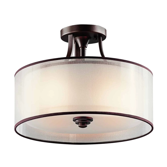 kinkiecik.pl Półplafon Lacey – 3 źródła światła – Ciepły ciemny brąz KL-LACEY-SF-MB Elstead Lighting