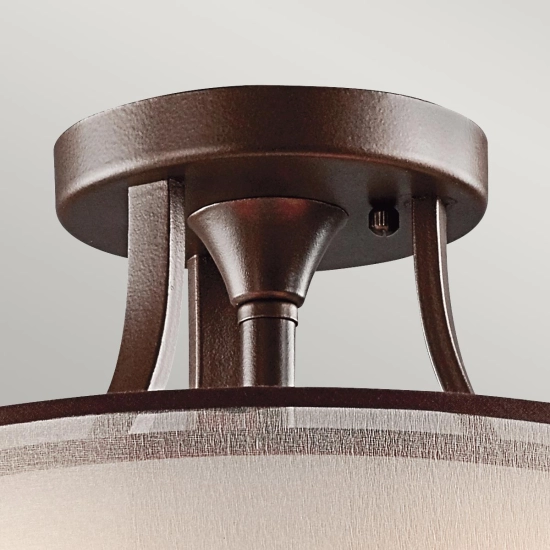 Półplafon Lacey – 3 źródła światła – Ciepły ciemny brąz KL-LACEY-SF-MB Elstead Lighting
