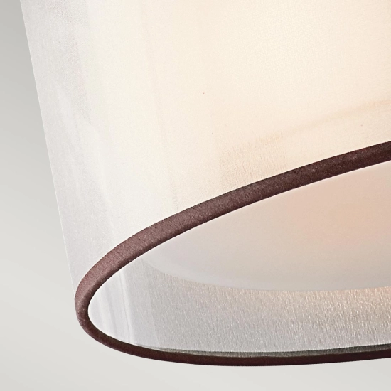 Półplafon Lacey – 3 źródła światła – Ciepły ciemny brąz KL-LACEY-SF-MB Elstead Lighting