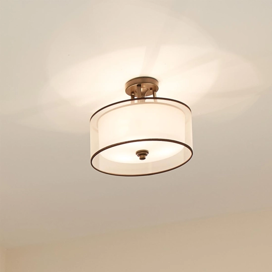 Półplafon Lacey – 3 źródła światła – Ciepły ciemny brąz KL-LACEY-SF-MB Elstead Lighting