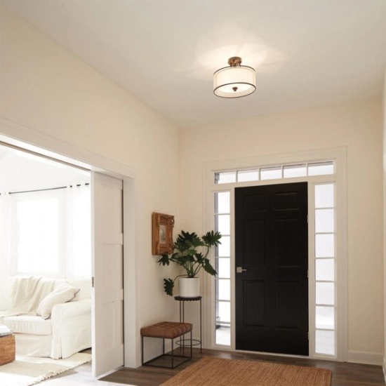 Półplafon Lacey – 3 źródła światła – Ciepły ciemny brąz KL-LACEY-SF-MB Elstead Lighting