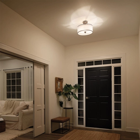 Półplafon Lacey – 3 źródła światła – Ciepły ciemny brąz KL-LACEY-SF-MB Elstead Lighting