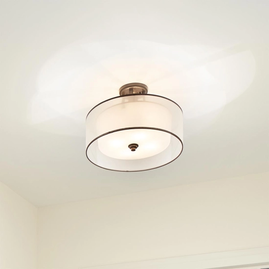 Półplafon Lacey – 4 źródła światła – Ciepły ciemny brąz KL-LACEY-SFM-MB Elstead Lighting