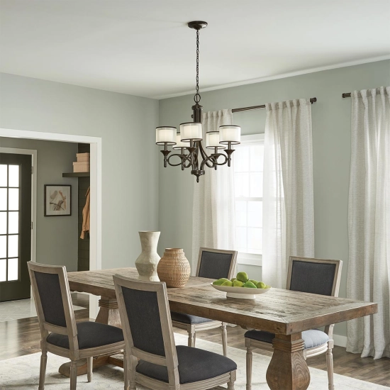 Żyrandol Lacey – 5 źródeł światła – Ciepły ciemny brąz KL-LACEY5-MB Elstead Lighting