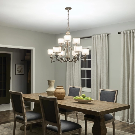 Żyrandol Lacey – 9 źródeł światła – Antyczny pewter KL-LACEY9-AP Elstead Lighting