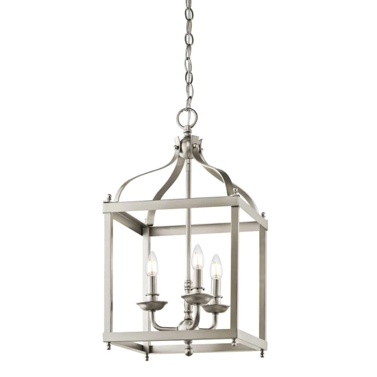 kinkiecik.pl Lampa wisząca Larkin – 3 źródła światła – Szczotkowany nikiel KL-LARKIN-P-M-NI Elstead Lighting