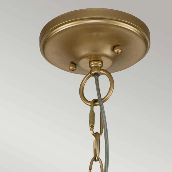 Średnia lampa wisząca Larkin – 3 źródła światła – Naturalny mosiądz KL-LARKIN-P-M-PNBR Elstead Lighting