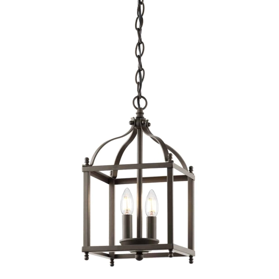 kinkiecik.pl Mała lampa wisząca Larkin – 2 źródła światła – Stary brąz KL-LARKIN-P-S-OZ Elstead Lighting