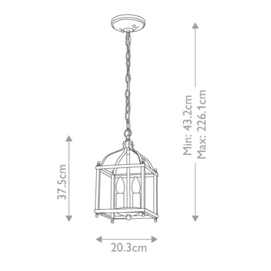 Mała lampa wisząca Larkin – 2 źródła światła – Stary brąz KL-LARKIN-P-S-OZ Elstead Lighting