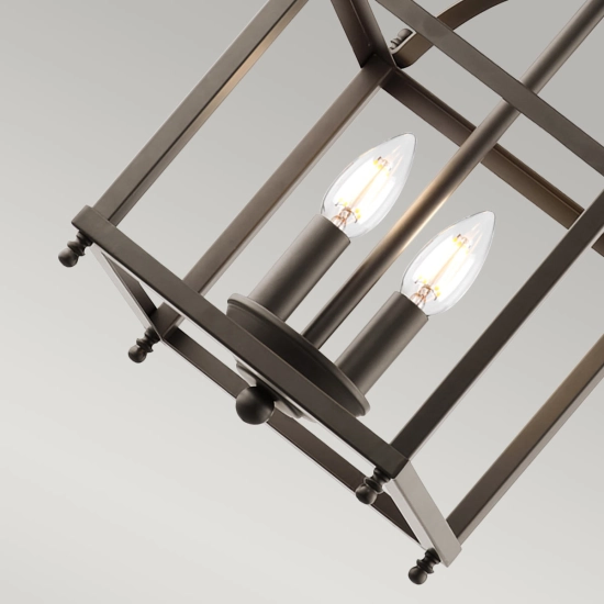 Mała lampa wisząca Larkin – 2 źródła światła – Stary brąz KL-LARKIN-P-S-OZ Elstead Lighting