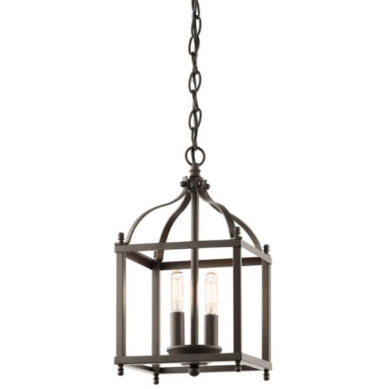 Mała lampa wisząca Larkin – 2 źródła światła – Stary brąz KL-LARKIN-P-S-OZ Elstead Lighting