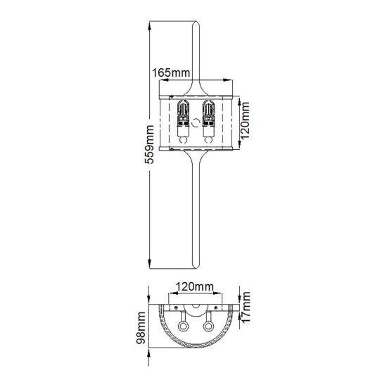 Kinkiet Mona – 2 źródła światła – Polerowany chrom KL-MONA-S-PC Elstead Lighting