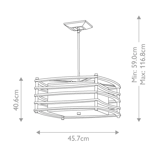 Mała lampa wisząca Moxie – 2 źródła światła KL-MOXIE-P-S Elstead Lighting